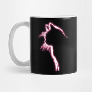 Glowing Pink Neon Cat Mug